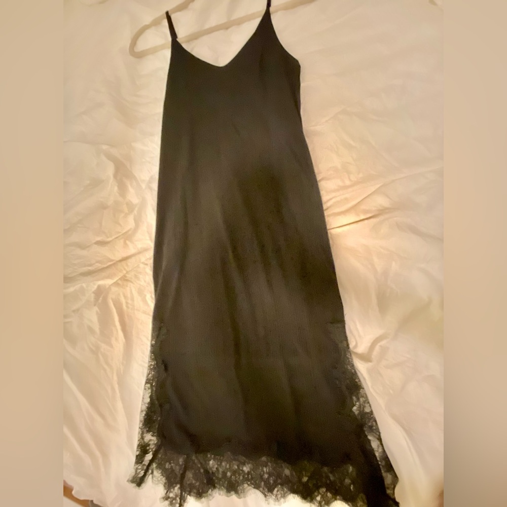 Black slip dress